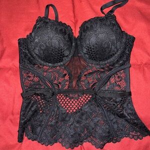 La SENZA Black Lace Bustier Bralette